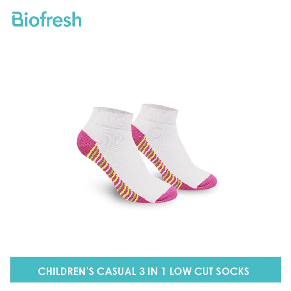 Biofresh Children's Antimicrobial Thin Casual School Ankle Socks 3 pairs in a pack RGSKG15