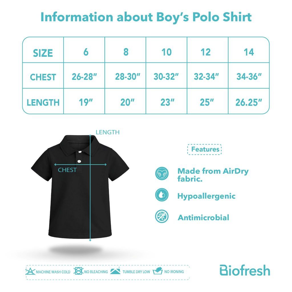 Biofresh Active Kids Boys AirDry Polo Shirt 1 piece MUBSP611