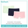 Biofresh Girls’ Antimicrobial Seamless Panty Boyleg Shorts 3 pieces in a pack UGPBG4