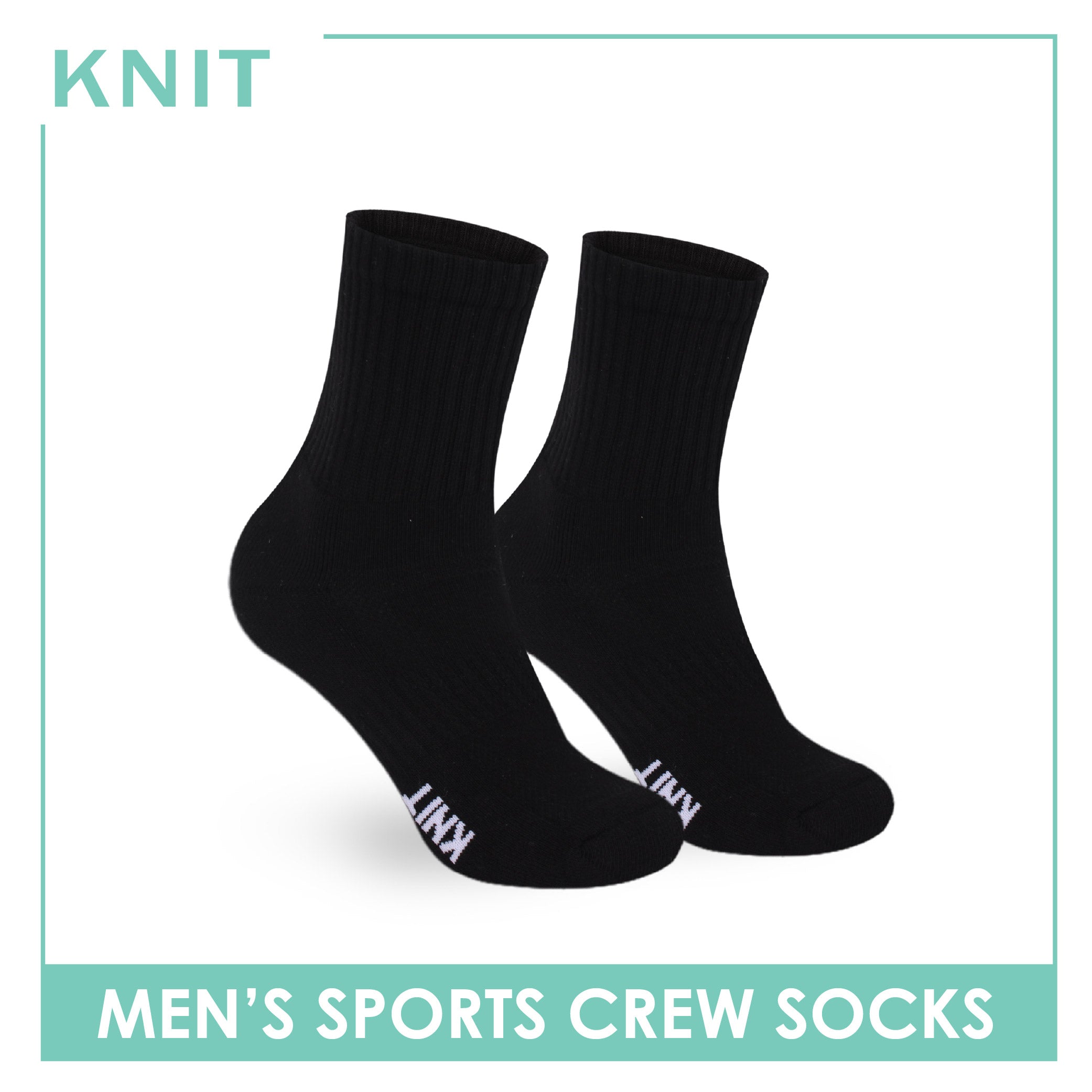 Knit Men's Cotton Thick Sports Crew Socks 1 pair KMSK1
