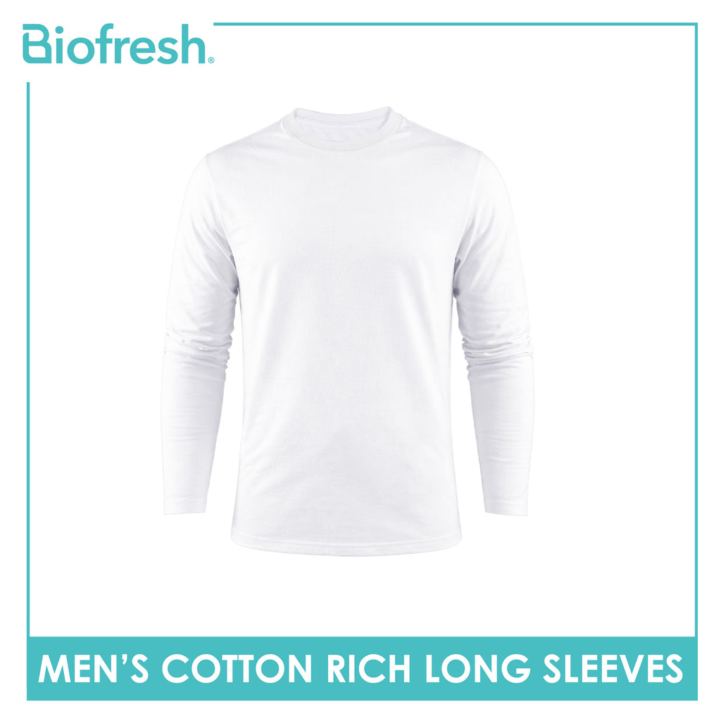Biofresh Men's Antimicrobial Cotton Rich Long Sleeves 1 piece UMSRL621