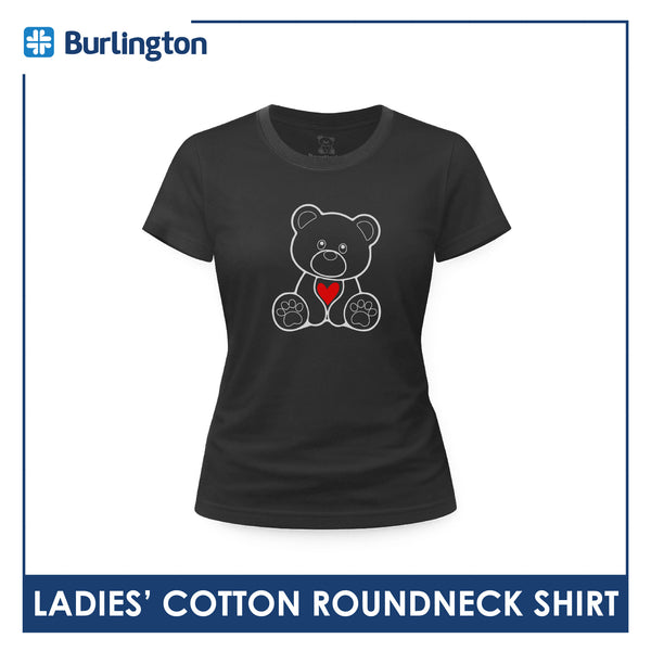 Burlington Ladies' Cotton Bearlington Valentine’s Heart Roundneck Shirt 1pc TBLDSR2