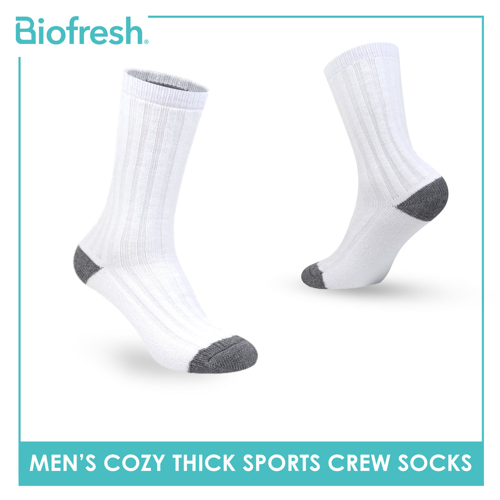 Biofresh Men’s Antimicrobial Cozy Warm Sleeping Thick Sports Crew Socks 1 pair RMSC631