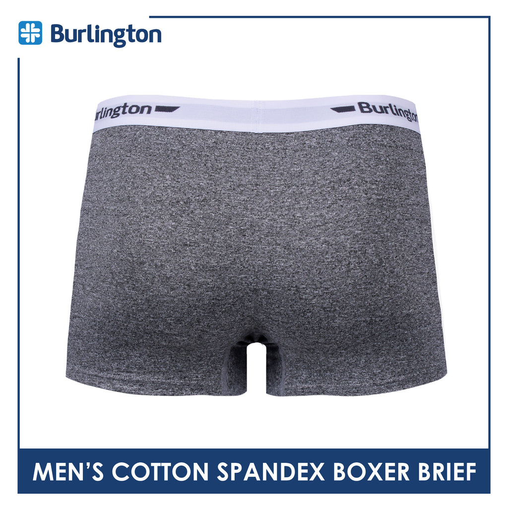 Burlington Men's Cotton Spandex Boxer Brief 1 piece GTMBBFS2