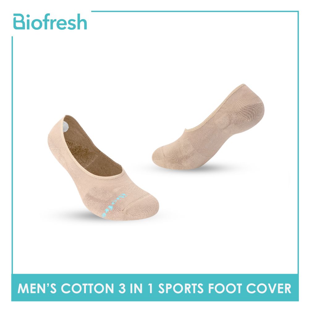 Biofresh Men's Antimicrobial Odor Free No Show Thick Sports Socks 3 pairs in a pack RMFSG01