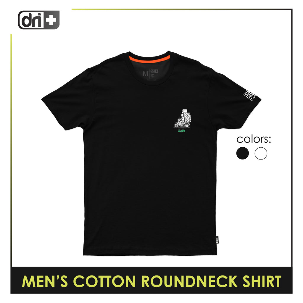 Dri plus Men's Cooltura Anti-Odor Sweat Wicking Cotton Roundneck Shirt Collection 1 piece DUMSRC614