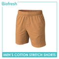 Biofresh Men's Antimicrobial Cotton Stretch Shorts 7” 1 piece UMLBX4401