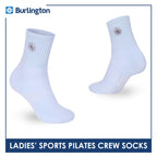 Burlington Ladies’ Pilates Embroidered Sports Crew Socks 1 pair BLGSE531
