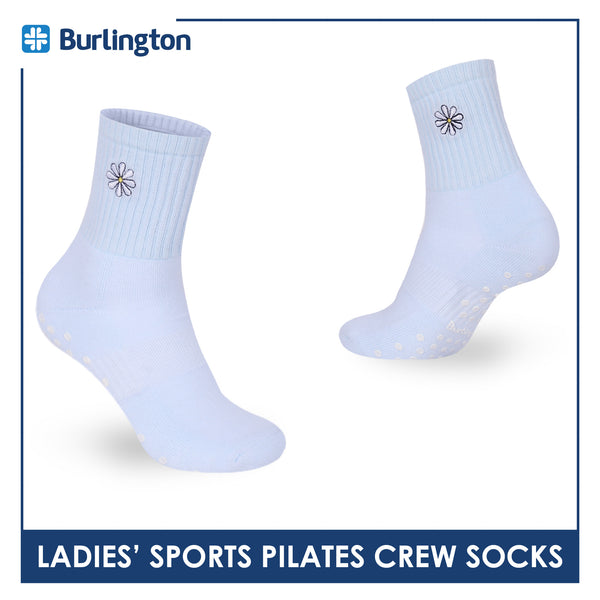 Burlington Ladies’ Pilates Embroidered Sports Crew Socks 1 pair BLGSE531