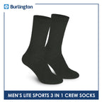 Burlington Men’s Lite Thick Sports Crew Socks 3 pairs in a pack 146