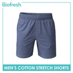 Biofresh Men's Antimicrobial Cotton Stretch Shorts 7” 1 piece UMLBX4401