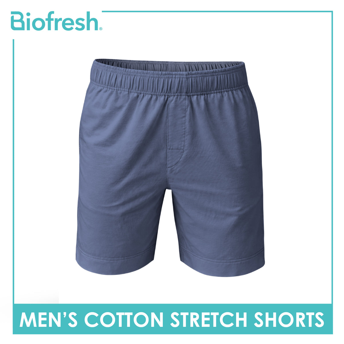 Biofresh Men's Antimicrobial Cotton Stretch Shorts 7” 1 piece UMLBX4401