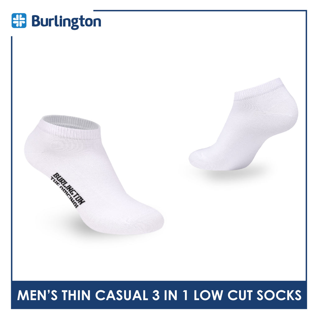 Burlington Men's Cotton Lite Thin Casual Low Cut Socks 3 pairs in a pack 140