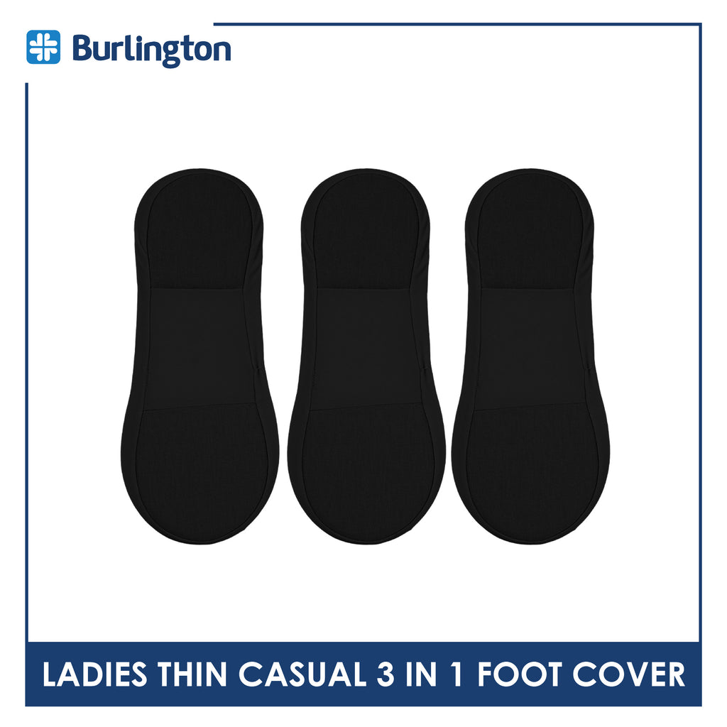 Burlington Ladies' Thin Casual Foot Cover with Cushion 3 pairs in a pack BLCFG631