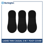 Burlington Ladies' Thin Casual Foot Cover with Cushion 3 pairs in a pack BLCFG631