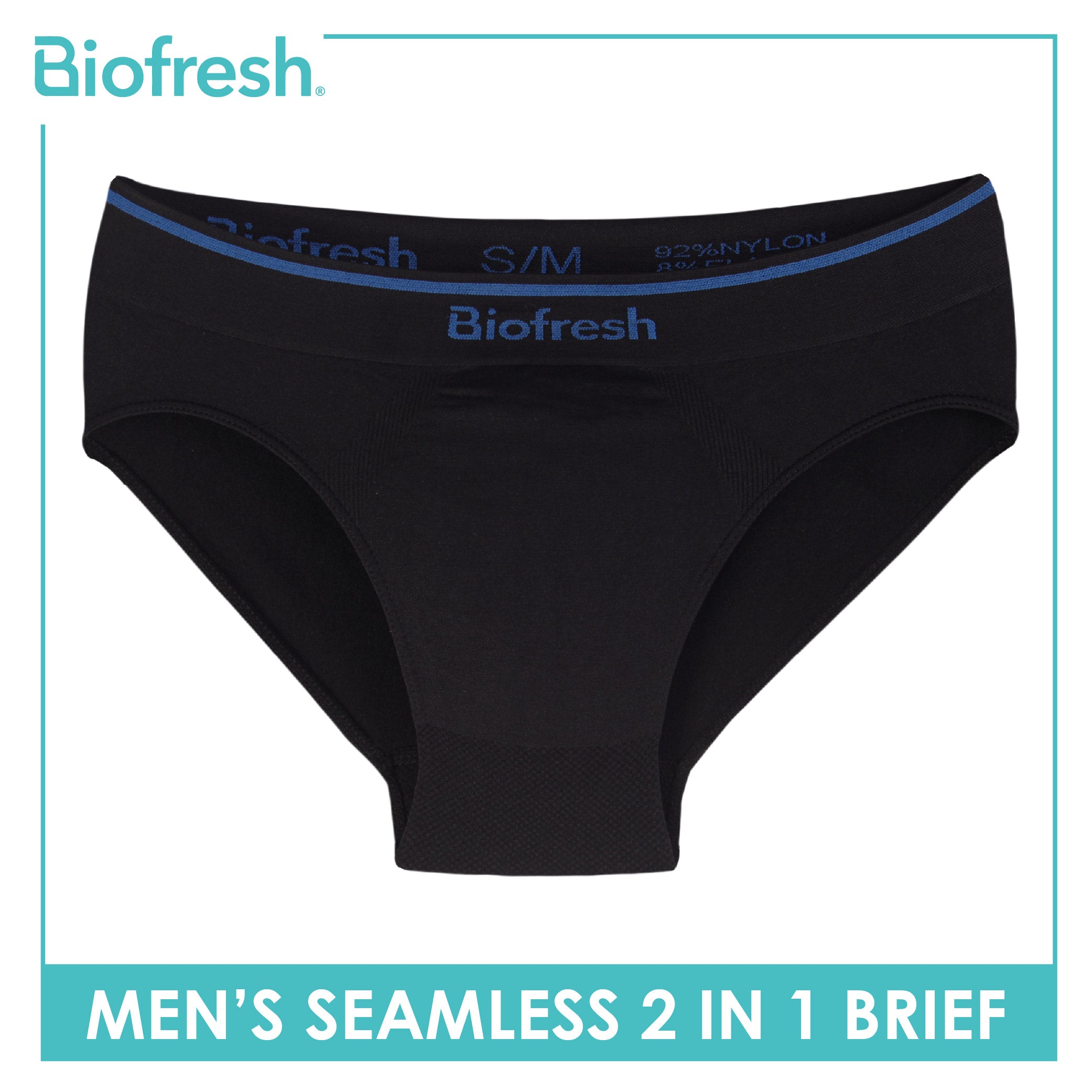 Biofresh Men's OVERRUNS Seamless Classic Brief 2 pieces in a pack UMBCSGCO1