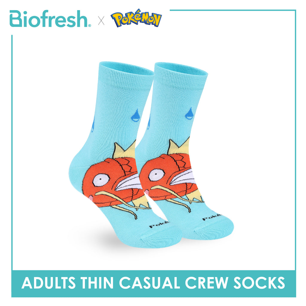 Biofresh | Pokemon Adults Antimicrobial Cotton Thin Casual Crew Socks 1 pair PKRMC631