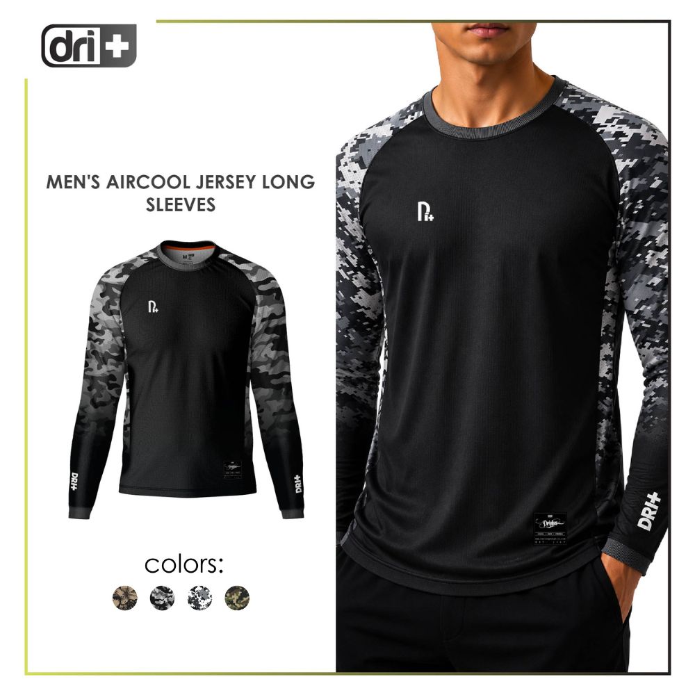 Dri Plus Men's Camo Collection Aircool Jersey Long Sleeves 1pc DMSSJR531