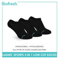 Biofresh Ladies Cotton Low Cut Thick Sports Socks 3 pairs in a pack RLFSG2