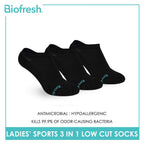 Biofresh Ladies Cotton Low Cut Thick Sports Socks 3 pairs in a pack RLFSG2