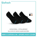 Biofresh Men's Antimicrobial Odor Free No Show Thick Sports Socks 3 pairs in a pack RMFSG01
