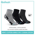 Biofresh Men’s Sweat Absorbent Ankle Lite Thin Casual Socks 3 pairs in a pack RMCKG14