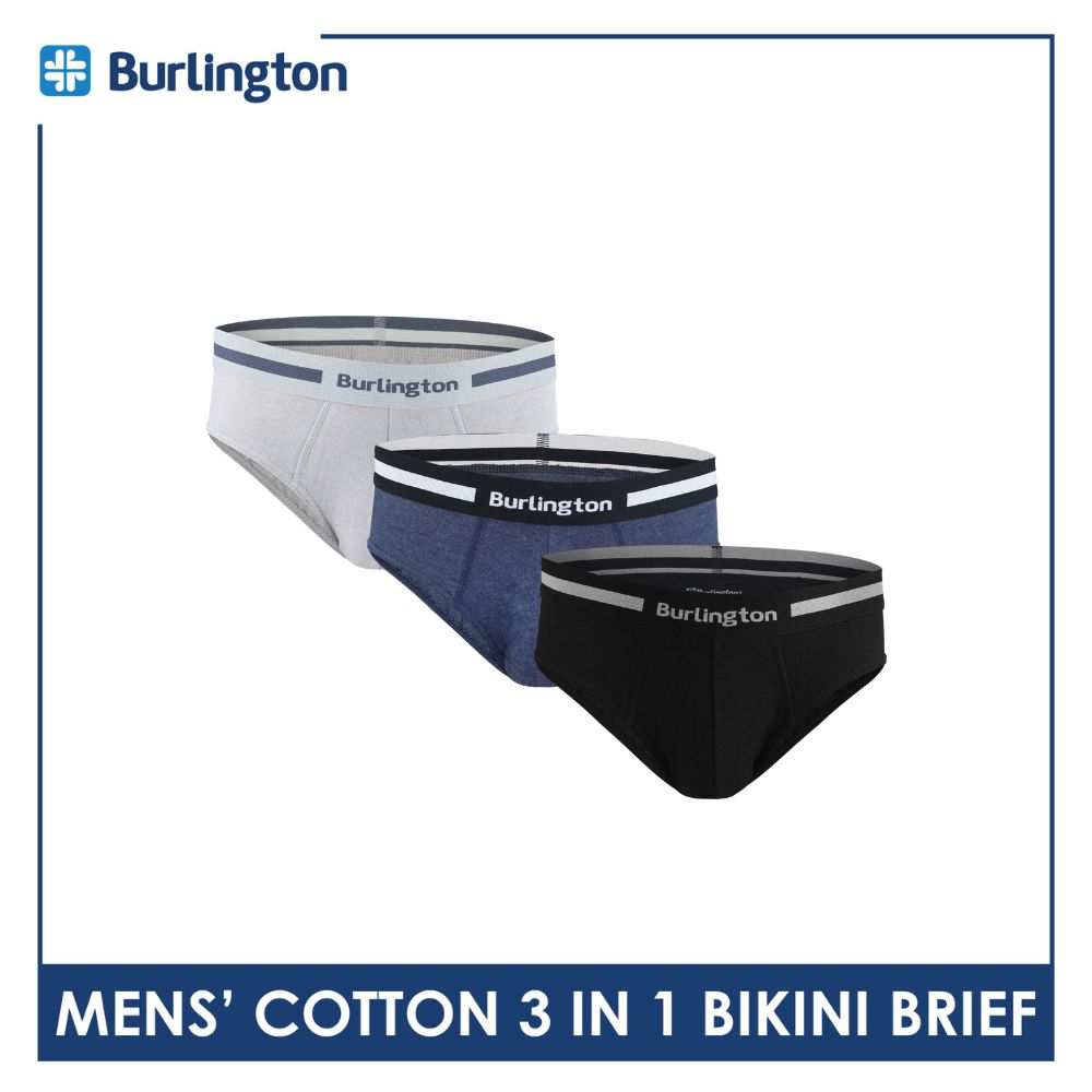 Burlington Men's Cotton Bikini Brief 3 pieces in a pack GTMBSG1
