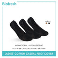 Biofresh Ladies' Sweat Absorbent No Show Lite Thin Casual Socks 3 pairs in a pack RLFG1