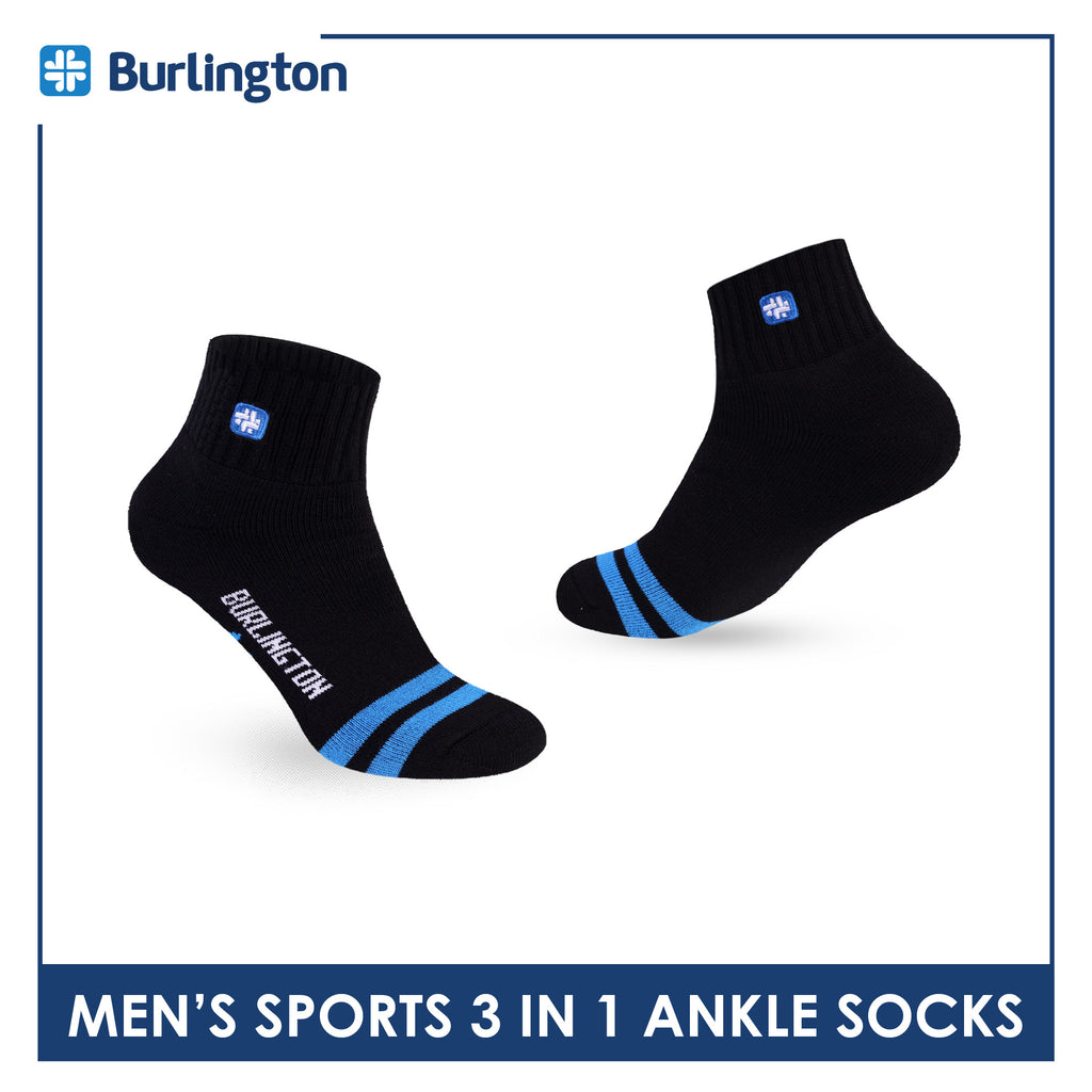 Burlington | Vintage Men’s Cotton Embroidered Thick Sports Ankle Socks 1 pair BMSEG611