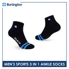 Burlington | Vintage Men’s Cotton Embroidered Thick Sports Ankle Socks 1 pair BMSEG611