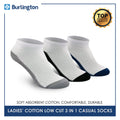 Burlington Ladies' Cotton Low Cut Lite Thin Casual Socks 3 pairs in 1 pack 621B