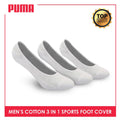 Puma Men's Cotton Thick Sports Foot Cover With Anti Slip Heel Gel 3 pairs in a pack PMSFG2