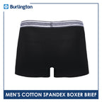 Burlington Men's Cotton Spandex Boxer Brief 1 piece GTMBBFS3 (Limited Time Offer)