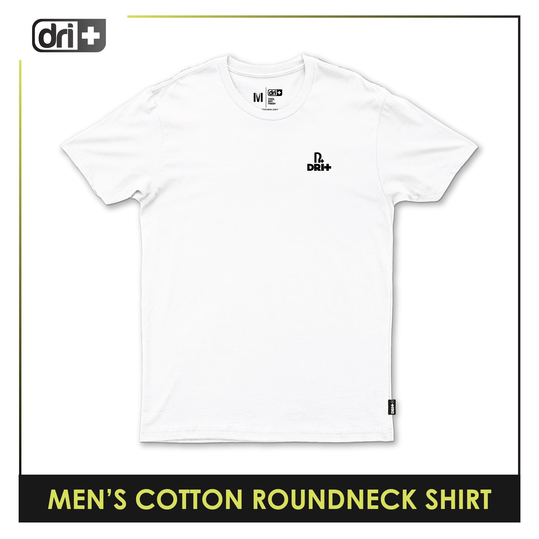 Dri Plus Beer Brothers Men’s Anti-Odor Sweat Wicking Cotton Roundneck Shirt 1 piece DUMSRC5310