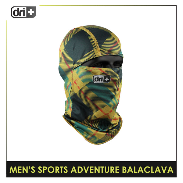 DRI+S-ADV Men's Dapper Plaid Washable Moisture Wicking Balaclava 1 piece DUMB521