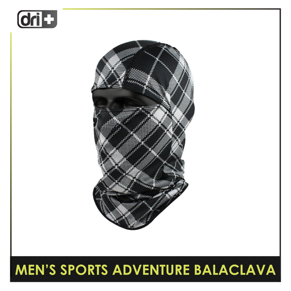 DRI+S-ADV Men's Dapper Plaid Washable Moisture Wicking Balaclava 1 piece DUMB521