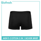 Biofresh Men's Antimicrobial Cotton Boxer Brief 3 pieces in a pack UMBBG521