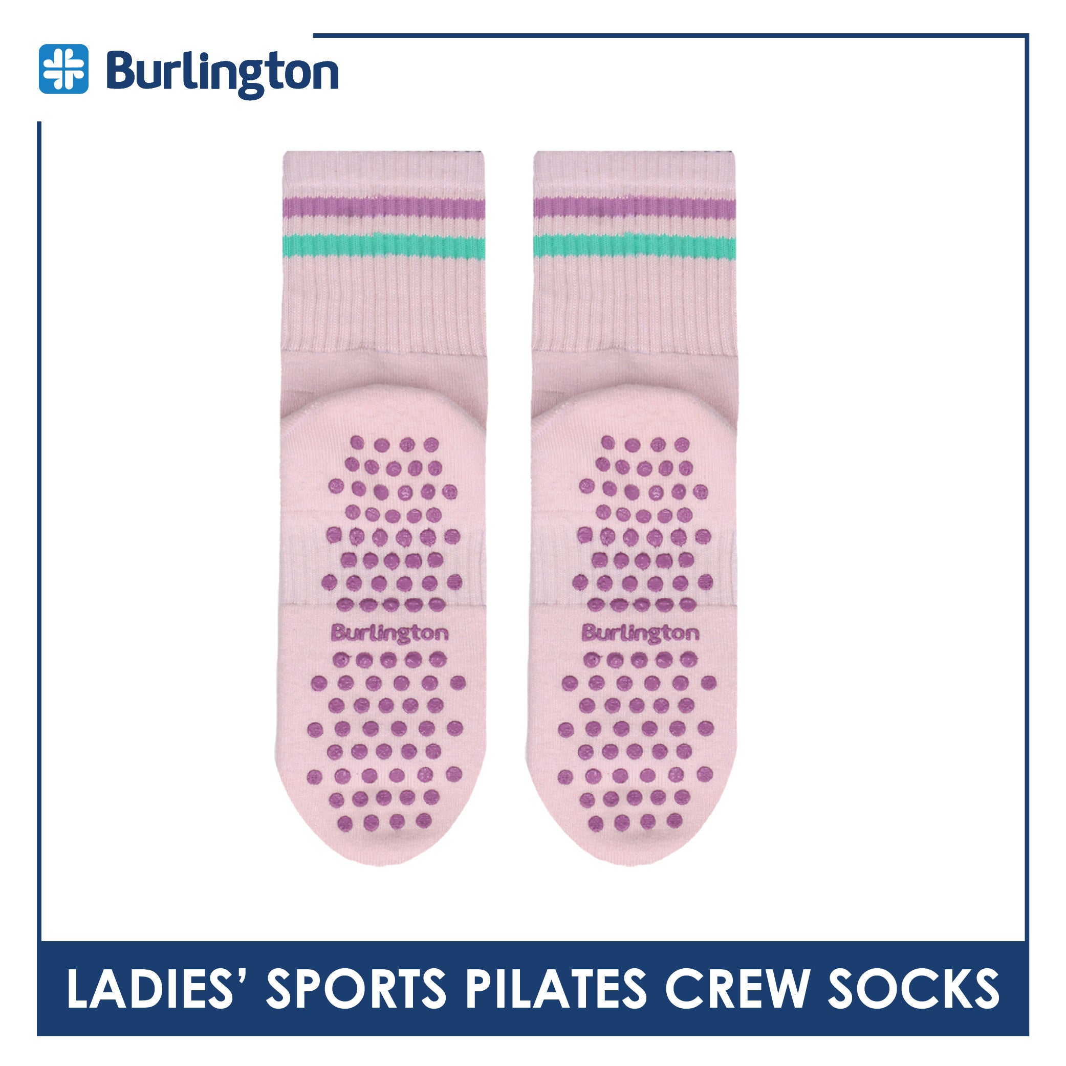 Burlington Ladies’ Pilates Sports Crew Socks 1 pair BLGS531