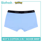 Biofresh | Pokemon Boys’ Antimicrobial Cotton Boxer Brief 3 pieces in a pack PKBBBG532