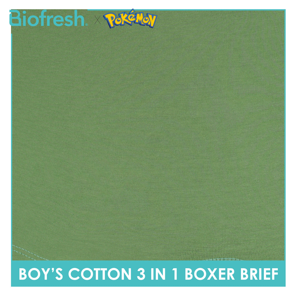 Biofresh | Pokemon Boys’ Antimicrobial Cotton Boxer Brief 3 pieces in a pack PKBBBG532