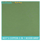 Biofresh | Pokemon Boys’ Antimicrobial Cotton Boxer Brief 3 pieces in a pack PKBBBG532