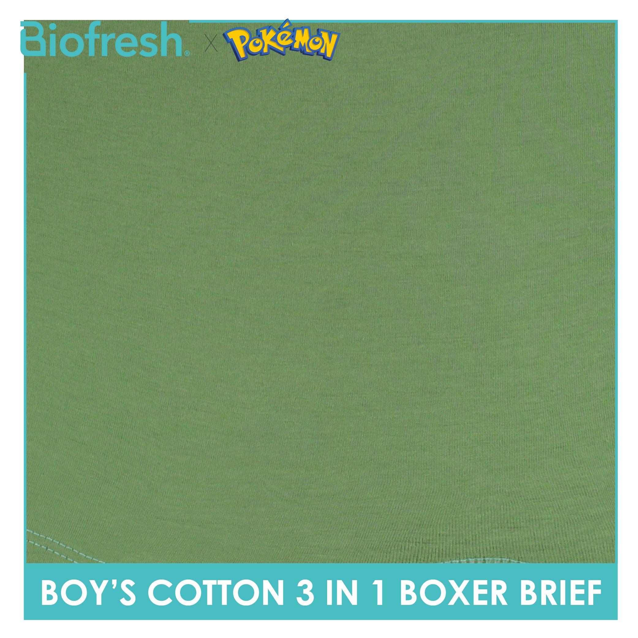 Biofresh | Pokemon Boys’ Antimicrobial Cotton Boxer Brief 3 pieces in a pack PKBBBG532