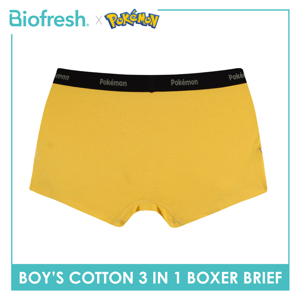 Biofresh | Pokemon Boys’ Antimicrobial Cotton Boxer Brief 3 pieces in a pack PKBBBG533