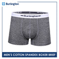 Burlington Men's Cotton Spandex Boxer Brief 1 piece GTMBBFS2