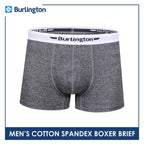 Burlington Men's Cotton Spandex Boxer Brief 1 piece GTMBBFS2