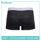 Biofresh Men's Antimicrobial Cotton Spandex Boxer Brief 1 piece UMBBFS5 (Limited Time Offer)