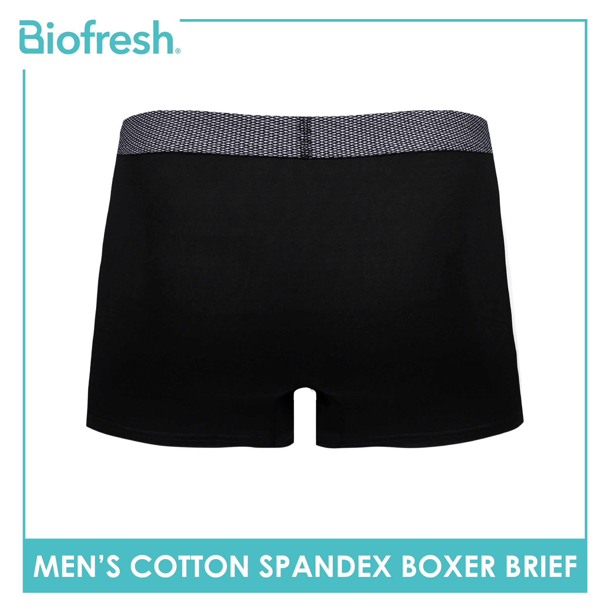 Biofresh Men's Antimicrobial Cotton Spandex Boxer Brief 1 piece UMBBFS5 (Limited Time Offer)