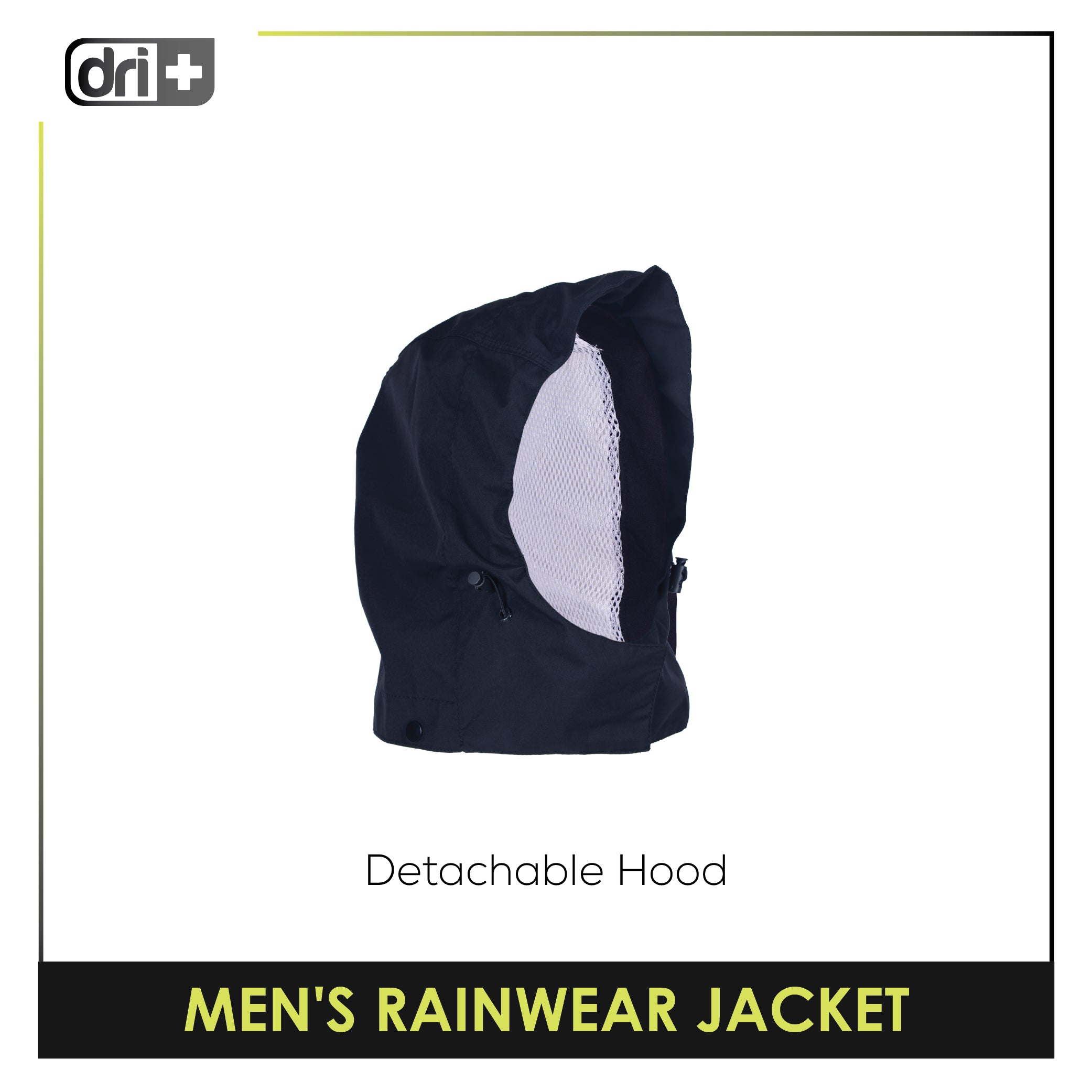 Dri Plus Men’s Lightweight Quick Dri Rainstorm Waterproof Rainwear Jackets 1 piece DMRWJ531
