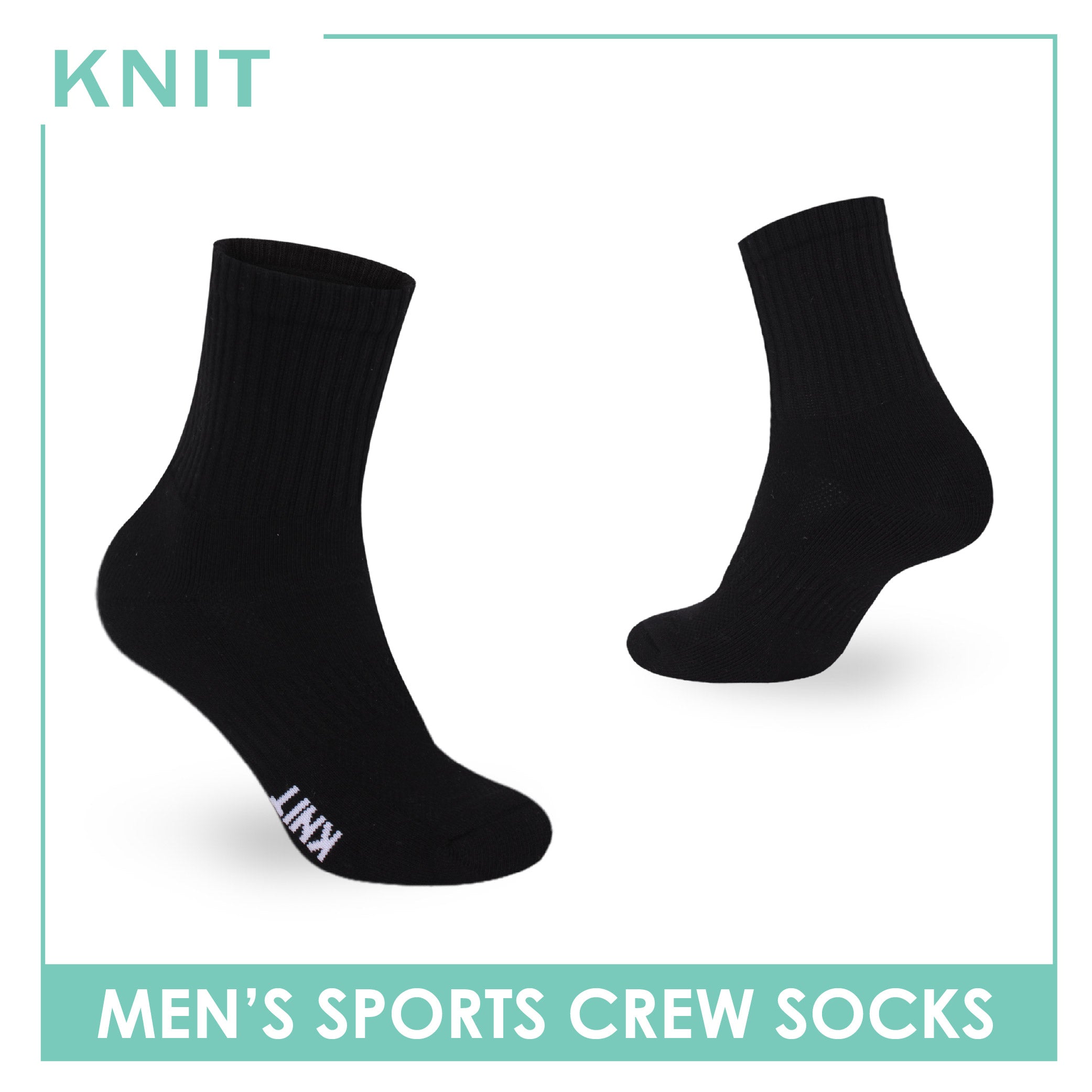 Knit Men's Cotton Thick Sports Crew Socks 1 pair KMSK1