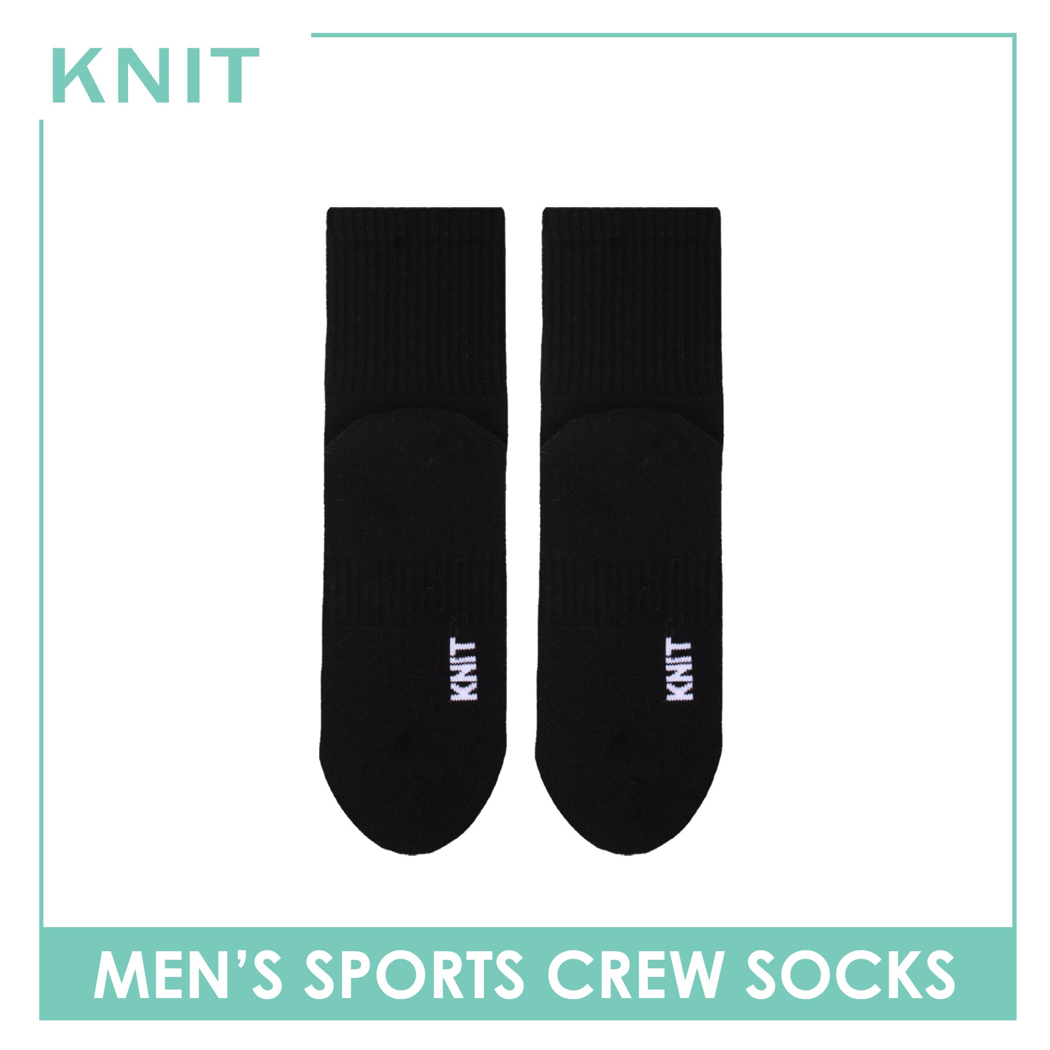 Knit Men's Cotton Thick Sports Crew Socks 1 pair KMSK1